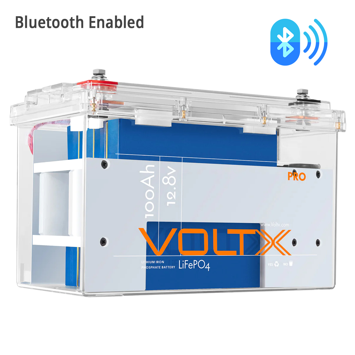 VoltX 12V 100Ah Bluetooth Daly LiFePO4 Battery