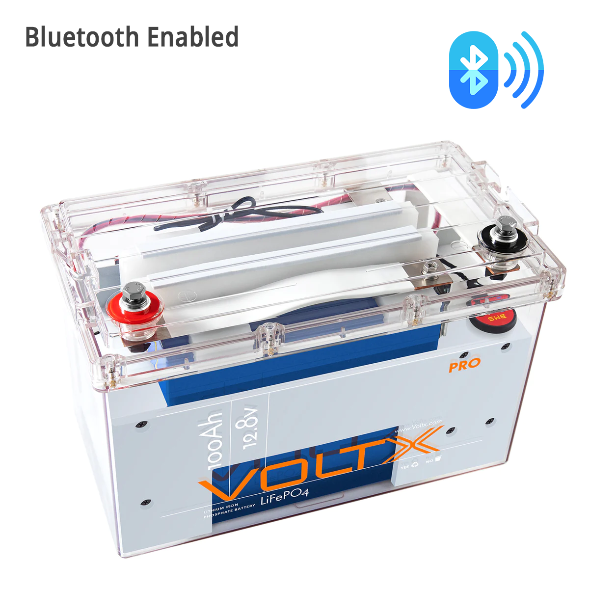 VoltX 12V 100Ah Bluetooth Daly LiFePO4 Battery