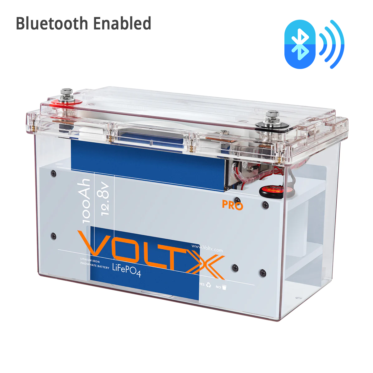 VoltX 12V 100Ah Bluetooth Daly LiFePO4 Battery