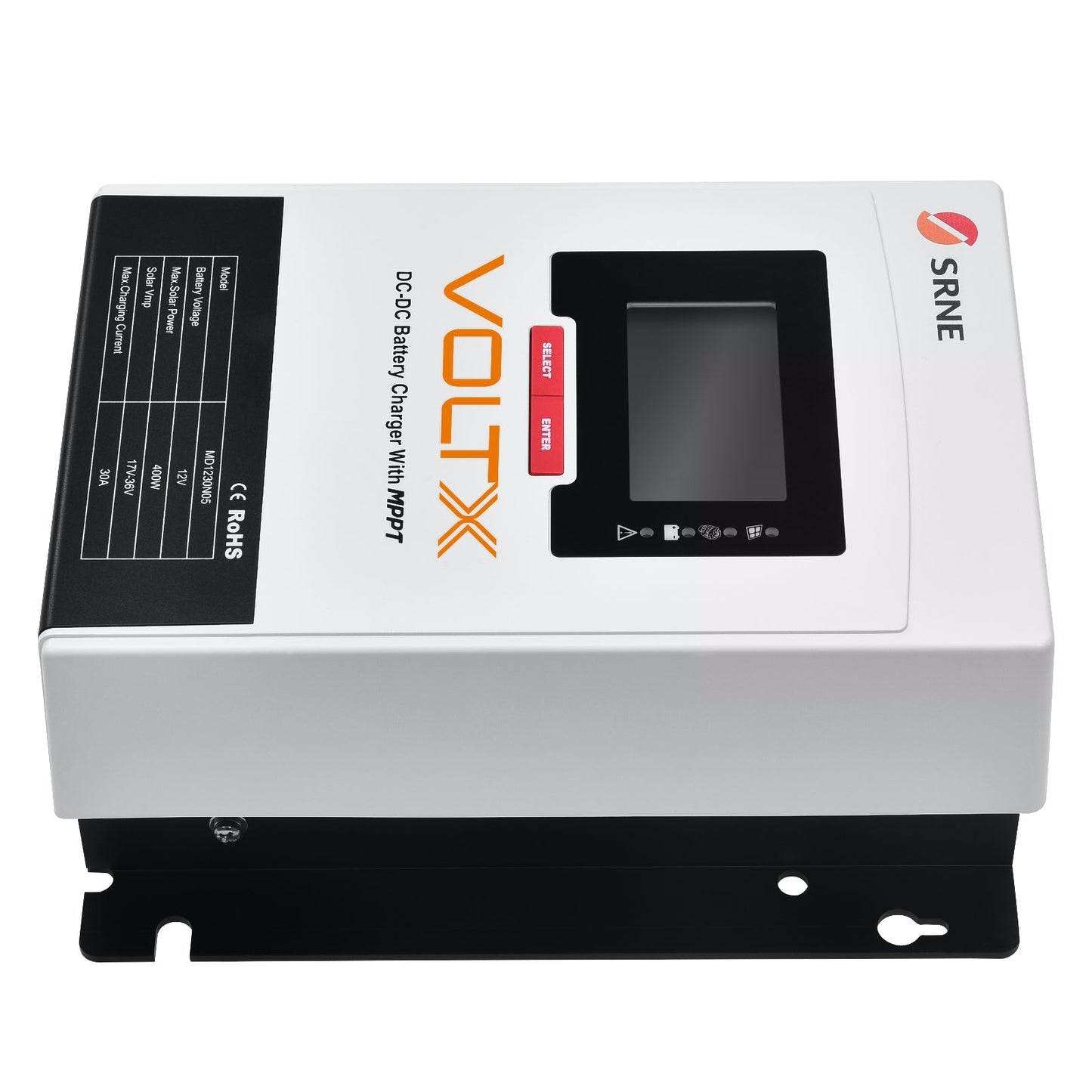 VoltX SRNE 12V 30A DC-DC MPPT LiFePO4 Battery Charger with Bluetooth