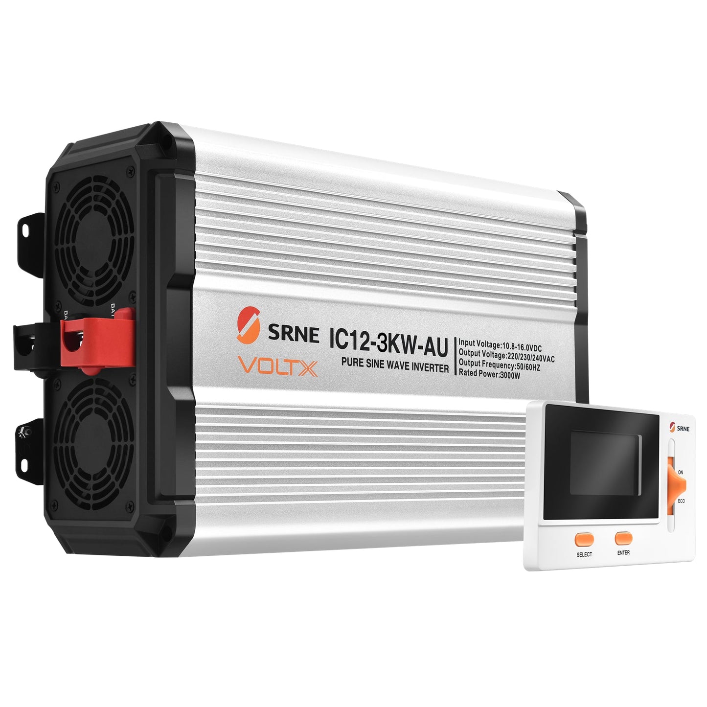 VoltX 12V 3KW Pure Sine Wave Inverter + FREE VoltX Inverter LCD Display