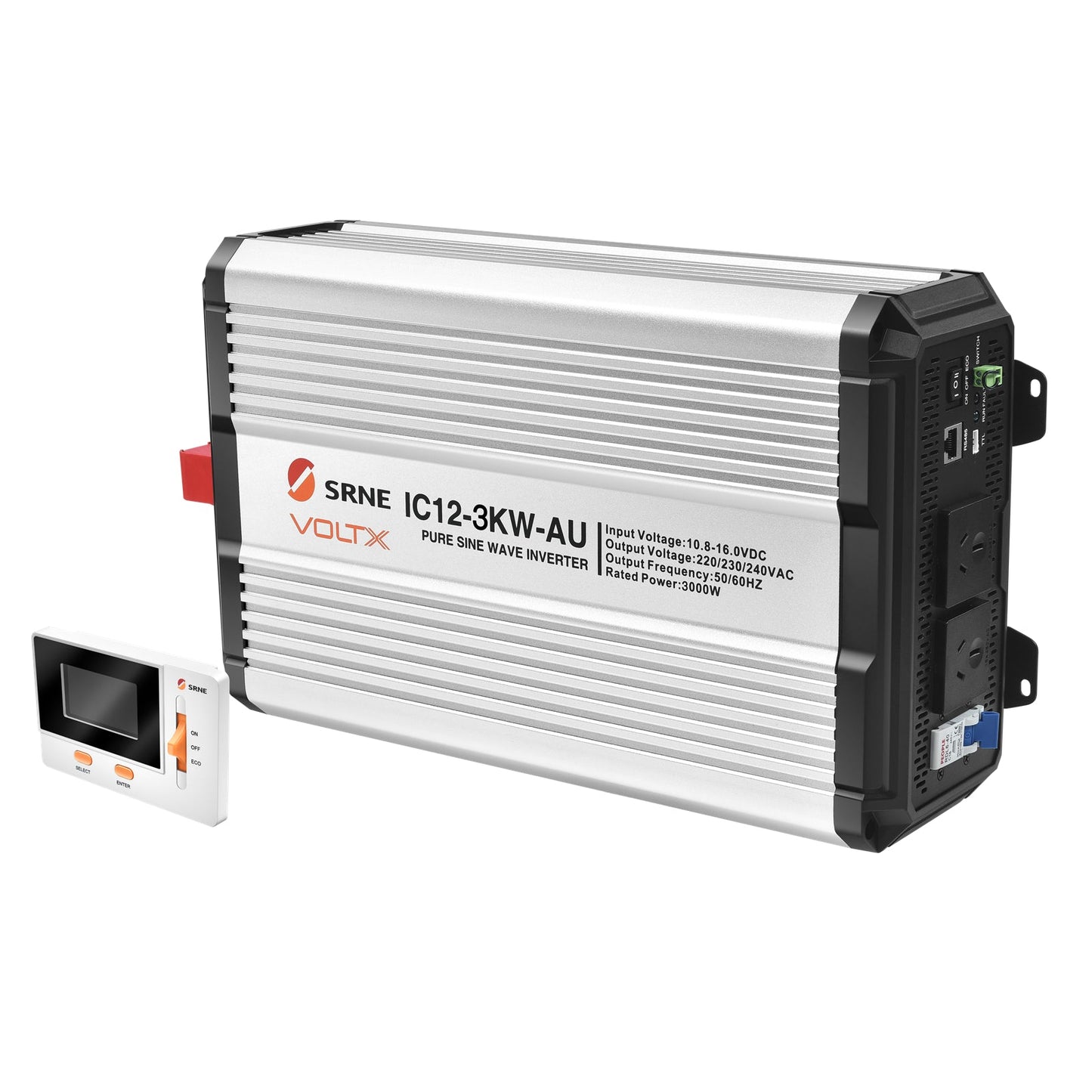 VoltX 12V 3KW Pure Sine Wave Inverter + FREE VoltX Inverter LCD Display